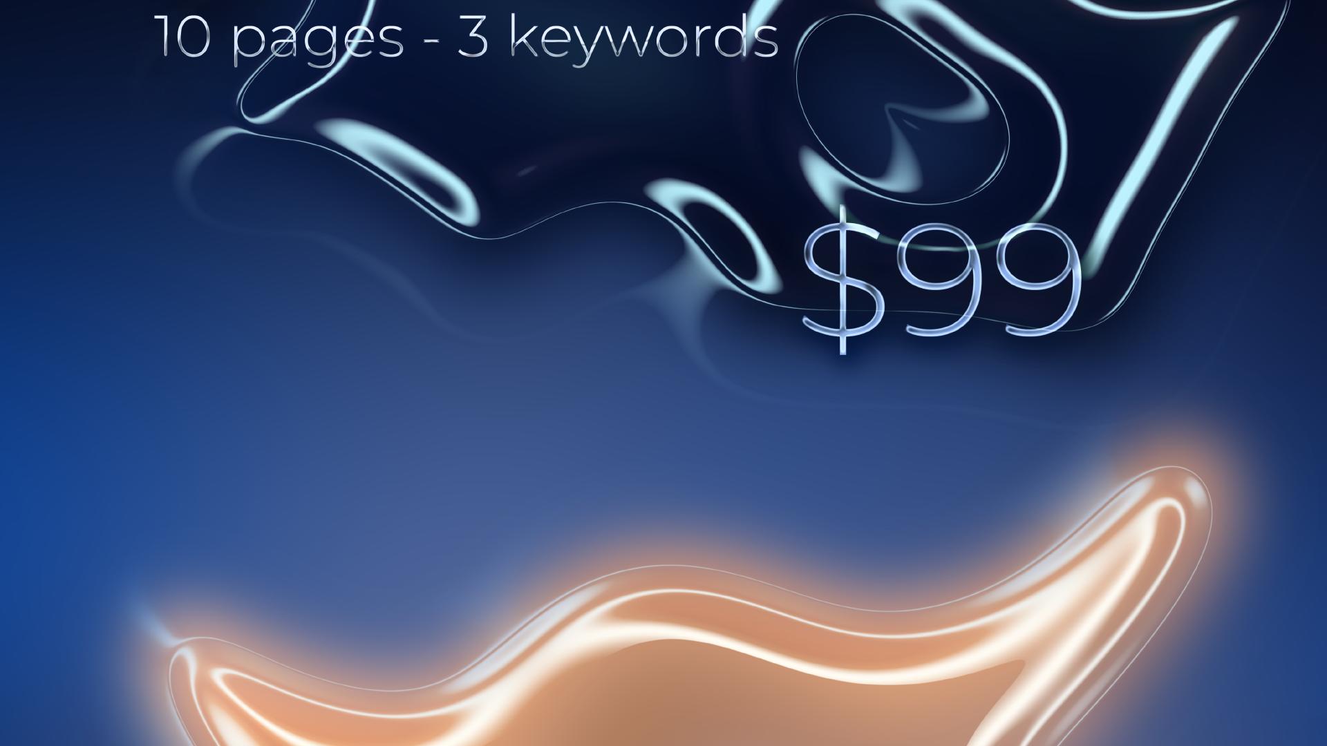 ... 10 pages - 3 keywords for $99
