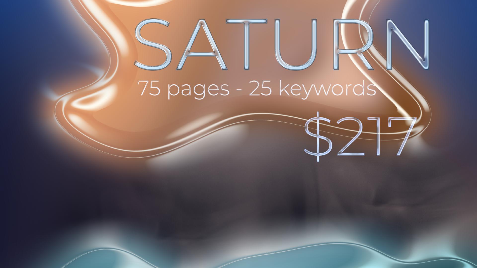 SEO package 'Saturn': 75 pages - 25 keywords for $217