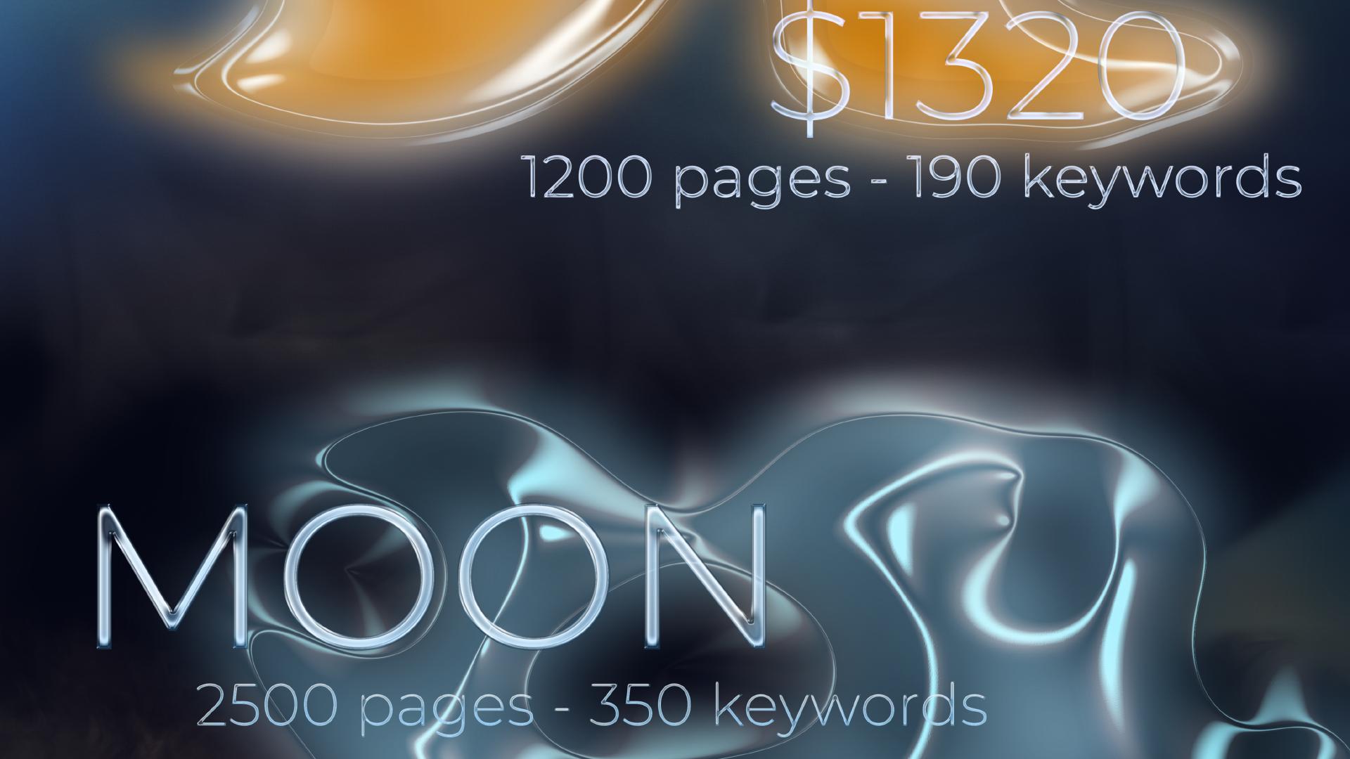 E-Commerce SEO package 'Moon': 2500 pages - 350 keywords for $1971